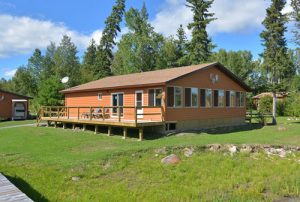 An exterior photo of our large pro-tackle shop at Kettle Falls fishing resort.