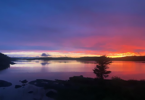 Sunset on the lake.