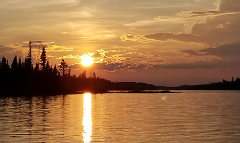 A sunset on Bee Lake.