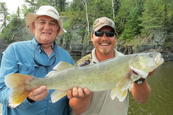 A huge walleye caught by a pair of fisherman at Kettle Falls.