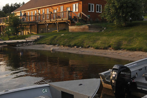 View of Caribou Landing Lodge from the dock