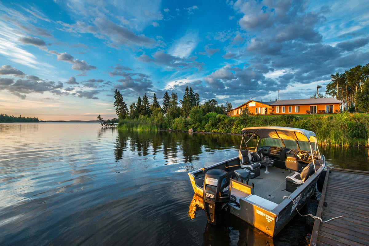 Sunrise at One Man Lake Lodge