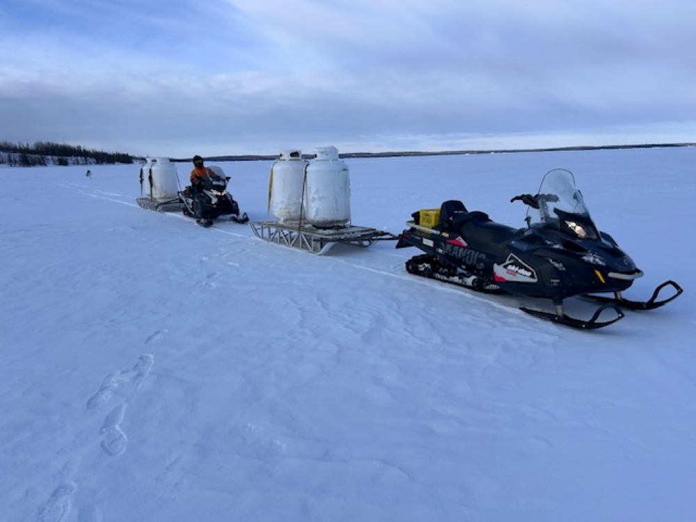 Hauling Supplies on ice